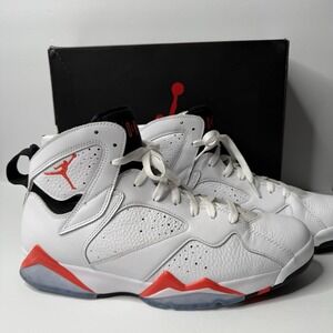 Air Jordan 7 Retro Men's Size 13 Shoes White-Infrared CU9307-160